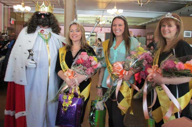King Jace XIX, Queen Sandy Paul, and Pricesses Kayla Guilbeault and Jo-Ann Maurice